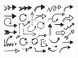 Collection of various directional and looping arrow icons design