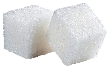 sugar cubes isolated on transparent background