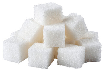sugar cubes isolated on transparent background