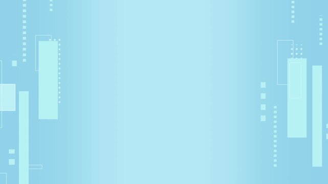 シンプルな縦移動する水色の幾何学模様のループ背景動画 / A simple vertically moving light blue geometric pattern loop background video