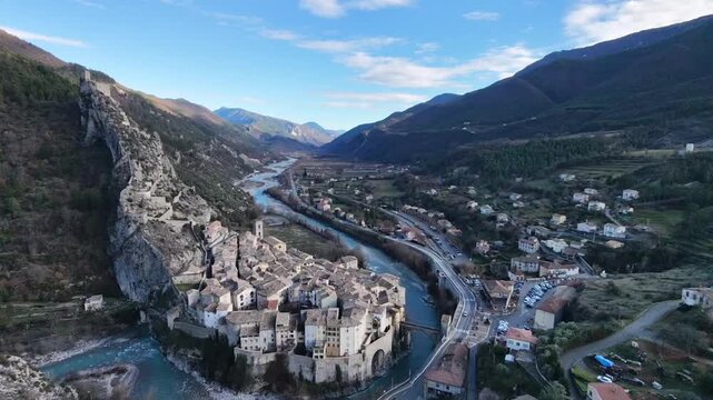 town of Entrevaux in alpes de haute provence