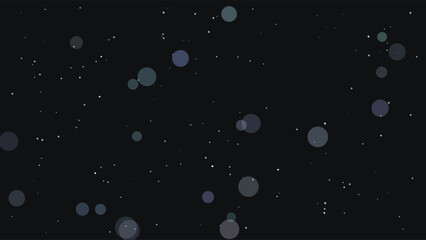Abstract cosmic space scene with floating luminous spheres against deep black void, ultra HD digital art composition for sci-fi backgrounds © Hera