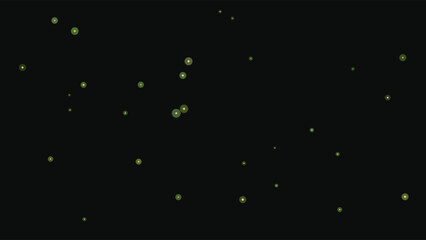 Mystical cosmic space scene featuring glowing neon green stars against ultra-deep black void, ultra-high contrast, minimalist abstract composition, perfect for sci-fi, futuristic, or fantasy design © Hera