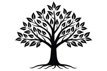 Obraz premium Success Journey and Achievement Symbol Showing a Tree Growing in Minimalist Graphic Style