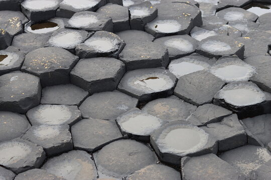 Basalt stones on the Giant's Causeway, Northern Ireland