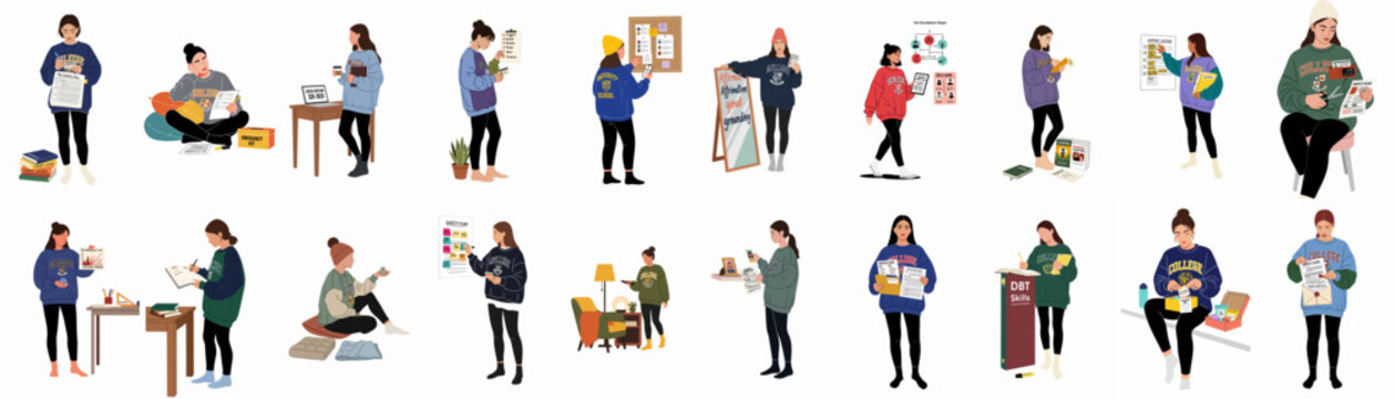 College Students Practicing Mental Wellness and Self-Care: A Comprehensive Guide to Emotional Health and Support Strategies for Young Adults