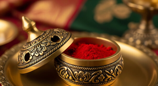 vermilion powder or sindoor box