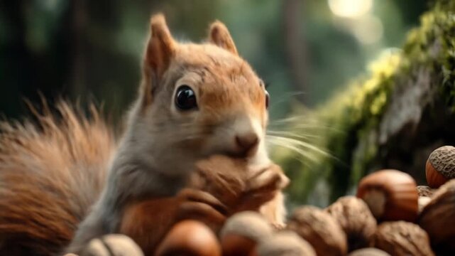 squirrels in the forest