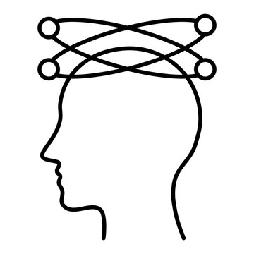 distraction line icon with editable stroke