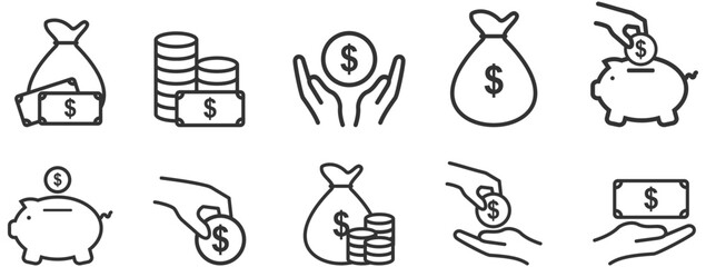 Business and finance icon set...