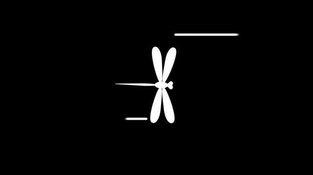dragonfly icon fly animated dragonfly icon green screen 4k croma