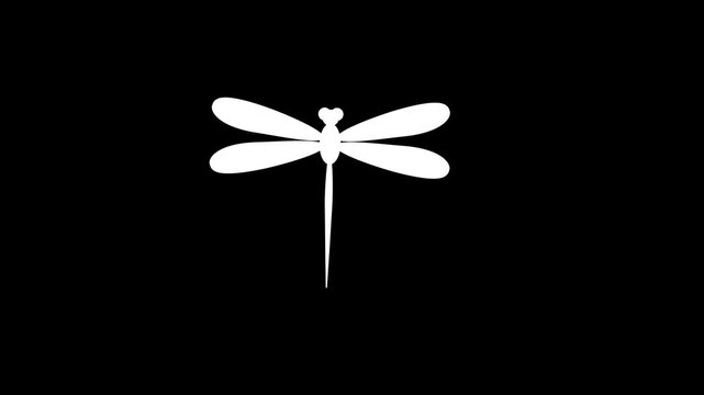 dragonfly icon fly animated dragonfly icon green screen 4k croma