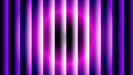 Symmetrical purple vertical bars with glowing center light forming abstract neon portal design for futuristic technology backdrop or electronic music event graphics