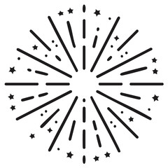 Obraz premium Radiating Starburst and Sparkle Pattern Abstract Illustration Festive Graphic Element