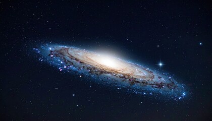 Fototapeta premium Distant Galaxy with Stars and Cosmic Dust.