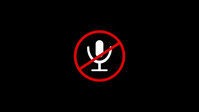  mic microphone not allowed button icon animation. Recording microphone not all.