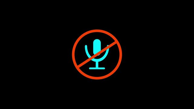  mic microphone not allowed button icon animation. Recording microphone not all.