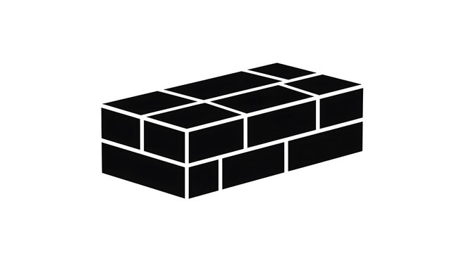 Black brick wall graphic illustration.