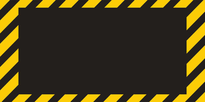 Warning yellow black diagonal stripes line. Safety stripe warning caution hazard danger road vector sign symbol.