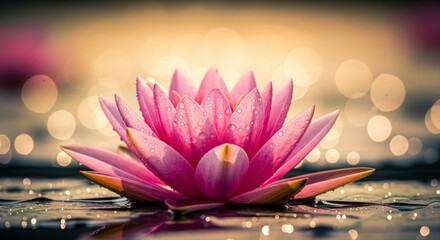 pink water lily