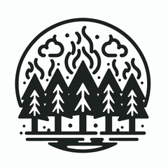Forest Wildfire Icon