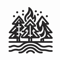 Forest Wildfire Icon