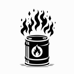 Burning Oil Barrel Fire