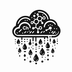 Acid Rain Chemical Cloud Icon