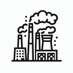 Industrial Factory Pollution Icon