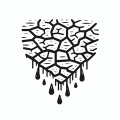 Cracked Earth Drought Climate Icon