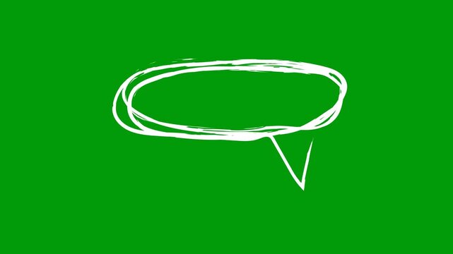 Speech animation animated speech bubble outline in white bursts on a playful green backdrop.
