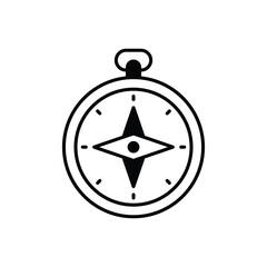 Obraz premium Compass vector icon