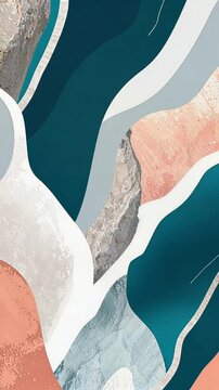 Abstract collage with marble textures