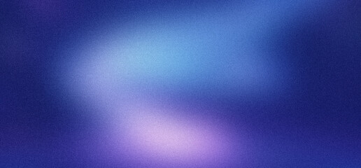 Obraz premium Abstract grainy gradient background with blue and purple light, soft blurred texture with lo-fi aesthetic, ethereal glowing aura for digital wallpaper and modern graphic design