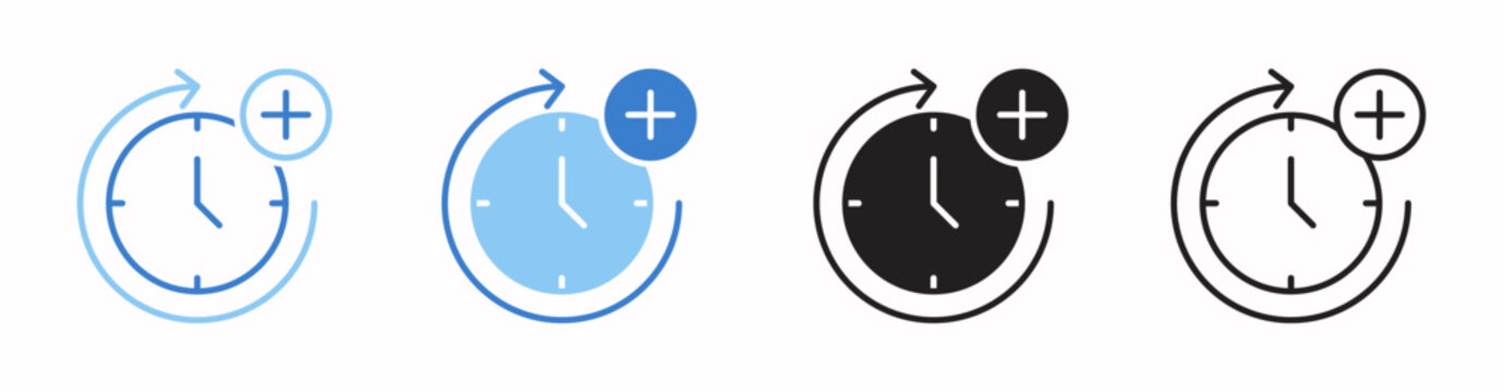 Overtime Vector Illustration In Multistyle