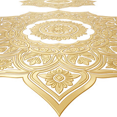 Golden Ornate Mandala Design, Decorative Element, Luxury Background