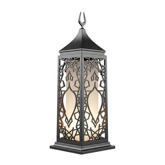 Intricate Islamic Lantern with Geometric Patterns, Ramadan Kareem Light