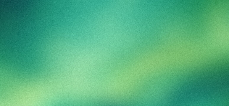 Abstract teal and lime green gradient background with soft bokeh effect and subtle grain texture, creating a smooth, ethereal blur.