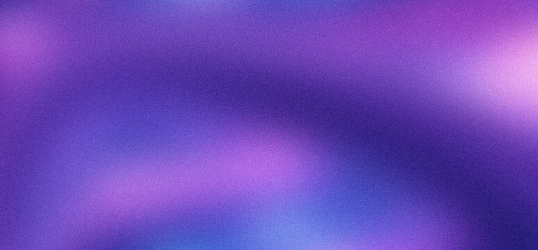 Abstract purple and blue gradient background with subtle grain texture, featuring soft light leaks and blurred color transitions for a dreamy aesthetic.