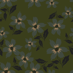 Seamless pattern from bouquet cute floral Traditional ornament yellow floral pattern,Abstract seamless simple floral pattern. Flower pattern. Spring pattern. used for textile, wallpaper, card   © BALEE