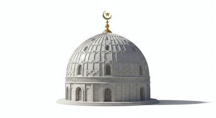 Obraz premium Ornamental Arabic Dome with Intricate Geometric Patterns and Islamic Finial