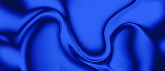 Obraz premium Abstract blue fabric texture with grainy soft waves for modern design backgrounds