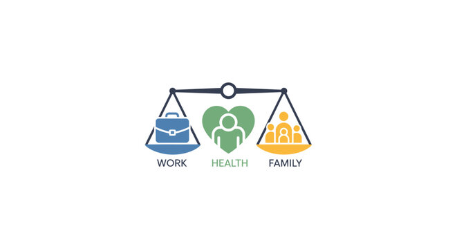 Balance Between Work Health and Family Life.