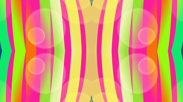 An abstract vector background features colorful geometric stripes and a seamless gradient pattern of pink, purple, and blue light shapes for a bright wallpaper design