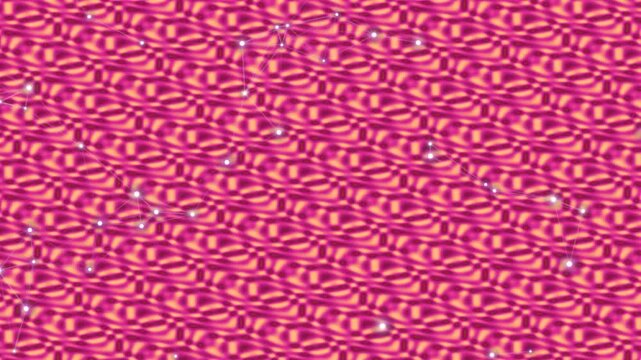 Captivating seamless abstract geometric pattern in vibrant pink and magenta, featuring intricate interlocking shapes creating a dynamic visual rhythm