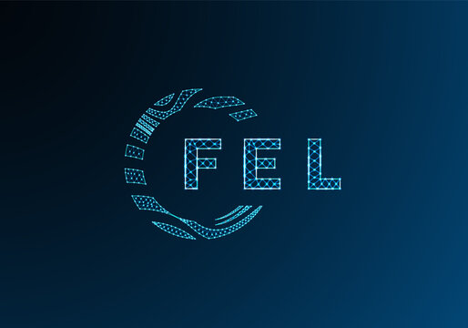 FEL low poly letter logo vector design. FEL lower poly logo design. FEL unique low poly logo design.