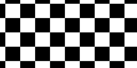 Chessboard pattern with black and white color. Black white finish line icon with checkered flag pattern. Simple black and white checkered abtract background. Black white checkerboard seamless pattern.