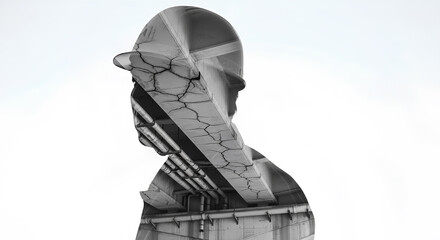 インフラ老朽化と補修のイメージ