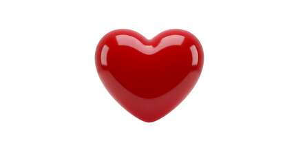 Fototapeta premium A shiny red heart on transparent background