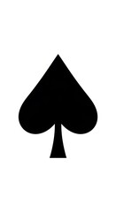 Fototapeta premium Black spade suit playing card symbol.